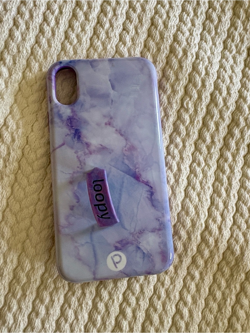 Marble Pattern Phone Case - Purple
